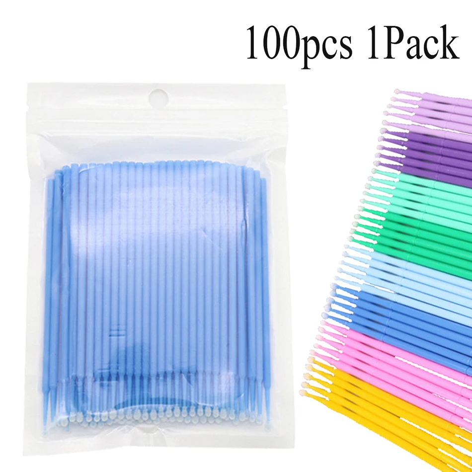 Щёточки для наращивания ресниц MicroBrush одноразовые щёточки щётки коррекции Micro Brush