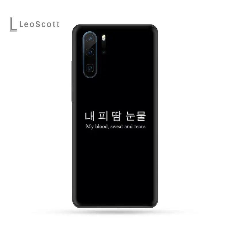 

Cute Korean Style Font Phone Case For Huawei P40 P20 P30 lite Pro P Smart 2019 Mate 40 20 10 Lite Pro Nova 5t