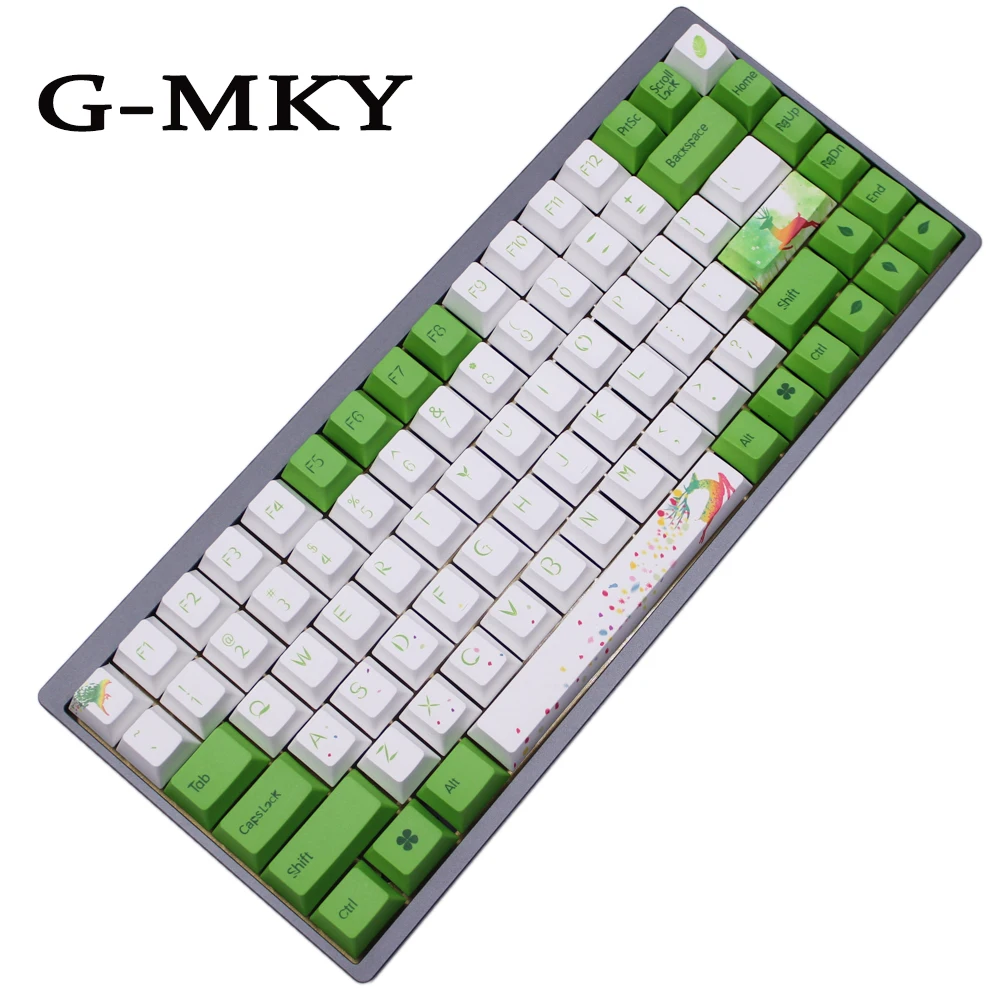 

Клавиатура Keycap с механическим переключателем MX, плотная клавиатура с сублимацией краски для леса, эльфов, кои, панды, вишневого профиля, ПБТ
