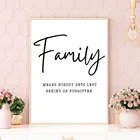 Картина на холсте простые Семейные плакаты и принты слова цитаты скандинавский стиль для гостиной настенная живопись Домашний декор