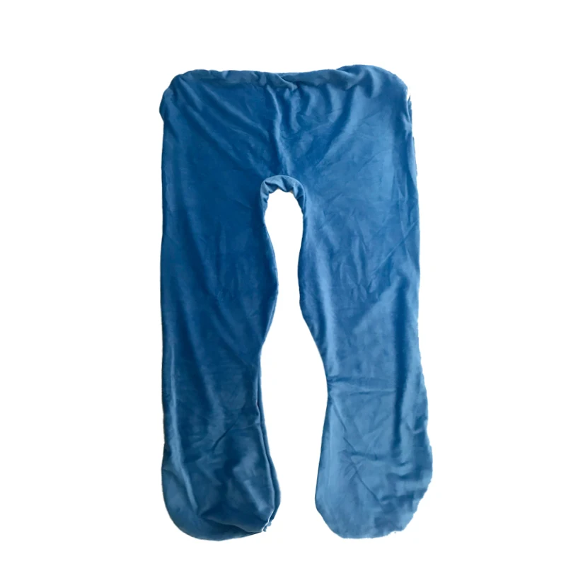 fleece blue Мягкий чехол для подушки для беременных Gravida u-образная поясничная Подушка Чехол многофункциональная боковая защита чехол для подушки для беременных подарок для женщин - Цвет: fleece blue