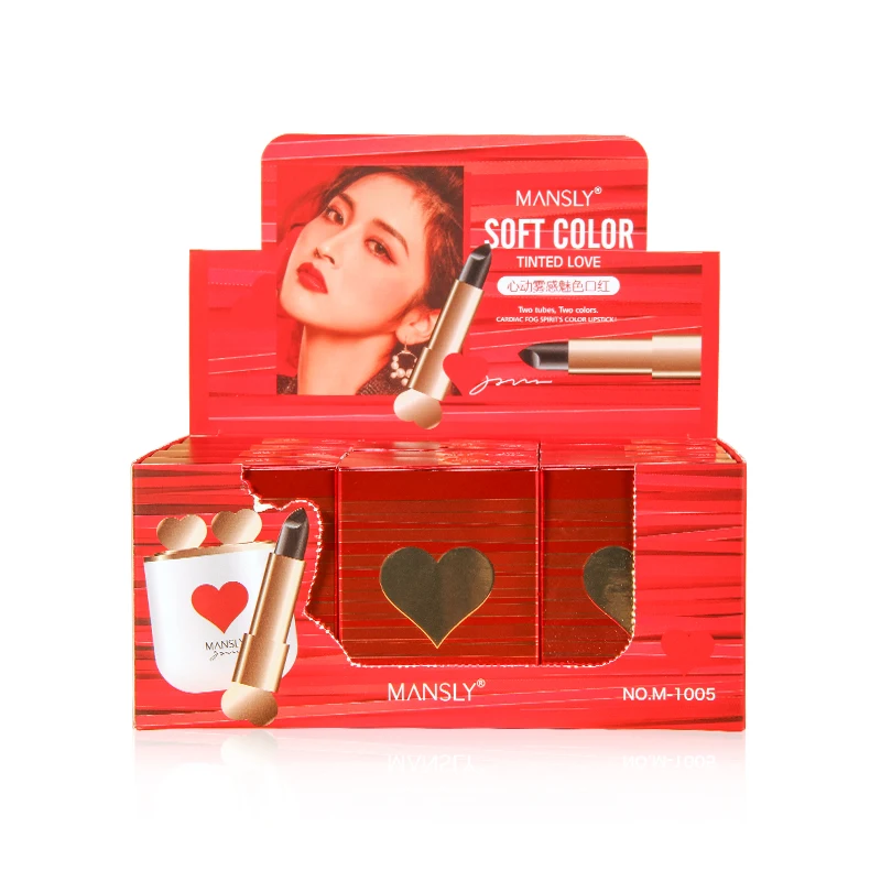 

2Colors Lipstick Waterproof Long Lasting Matte+Shimmer Mental Beauty Lip Gloss Nude Glitter Lip Gloss Makeup Beauty Red Lip Tint