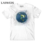 Футболка LAIWEIS с изображением плоской земли, плоская футболка с изображением бесконечного самолета, земли, процветания, нового мира, Повседневная модная футболка с изображением плоской карты земли