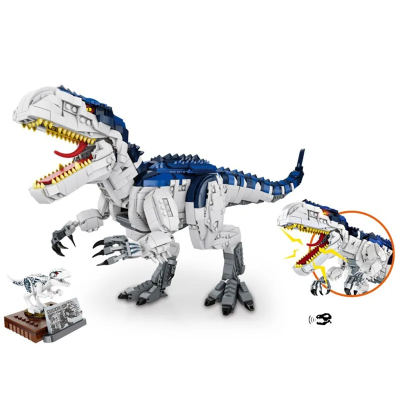 

Jurassic Dinosaur World Park Spinosaurus Mechanical Tyrannosaurus Rex Dino Building Blocks Bricks Toys Animals