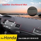 Кожаный Противоскользящий коврик для Honda Civic 8 2006-2011 FB FK FA FD, Накладка для приборной панели, Солнцезащитный коврик, защитный ковер, аксессуары