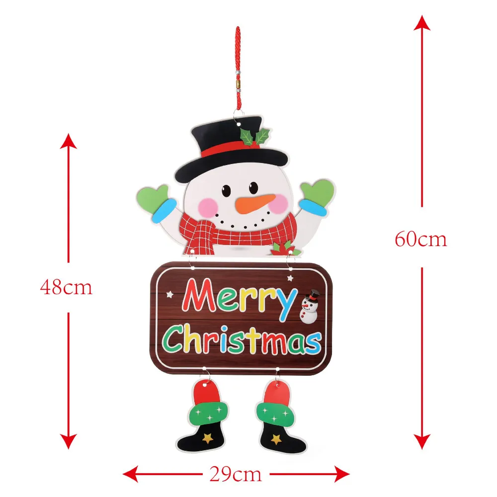 

Christmas Home Decorations Room Door Windows Door Hanging Pendant Santa Claus Snowmen Christmas Trees Hanging Decoration