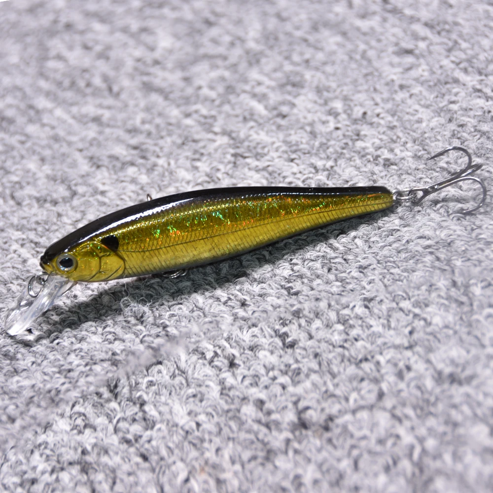 Makebass 3.94in/0.53oz Minnow Plug Fishing Lures Floating Hard Baits Swimbaits Fishing Tackle Tool for Trout Walleye Pike etc