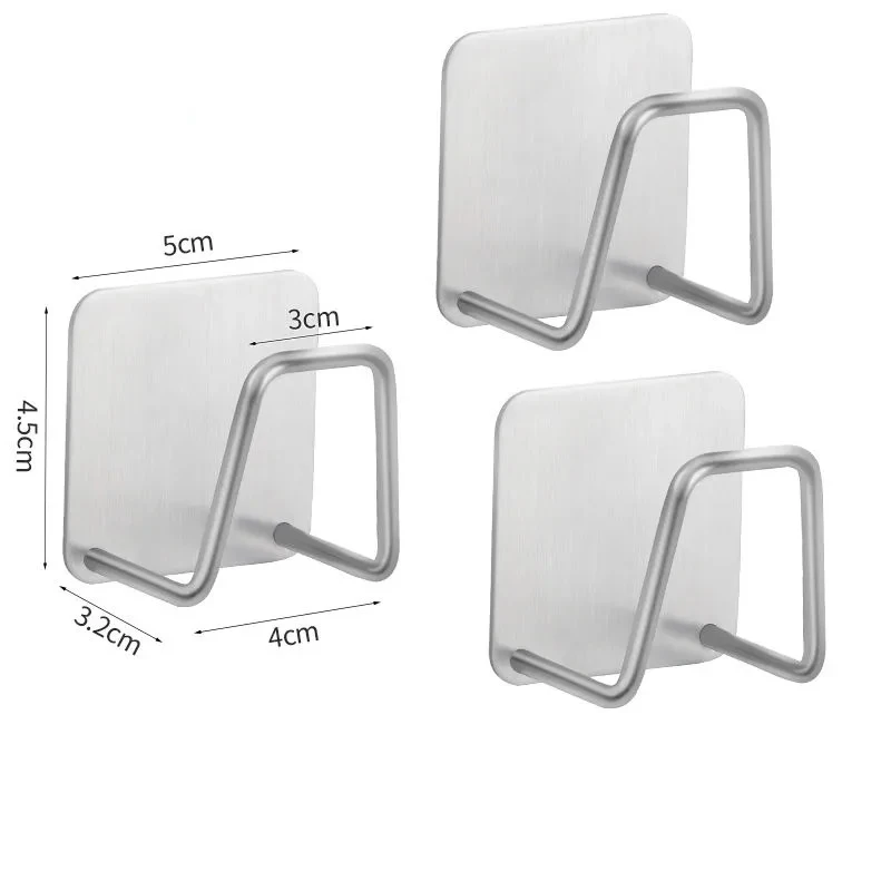 

Kitchen Stainless Steel Sponges Holder Self Adhesive Sink Sponge Drain Drying Rack Kitchen Sink Accessories Storage Organizer