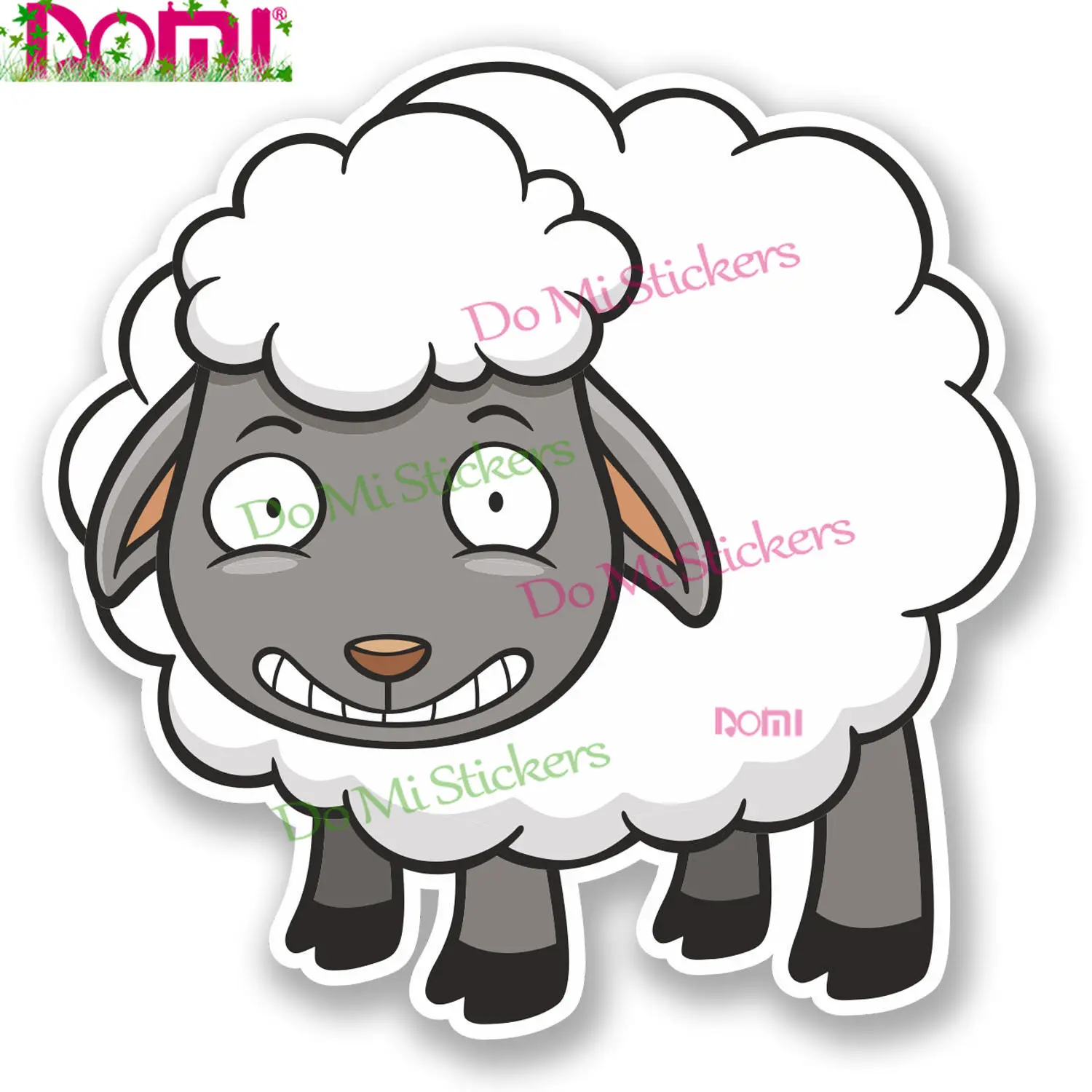 

DOMI 9.5*10CM Sheep Vinyl Sticker Laptop Helmet Bike Car Skater Roller Windshield Bumper Helmet Decal Quality Cover Waterproof