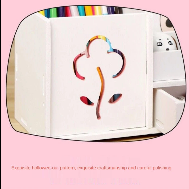 

Multifunctional Stationery Pen Holder Desktop Storage Bookshelf Shelves Stationery Box Desk accessories Desktop storage box
