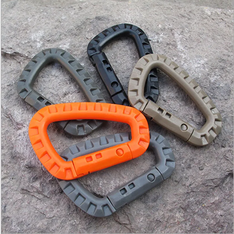 

Carabiner Climb Clasp Clip Hook Backpack Molle System D Buckle Military Outdoor Bag Camping Climbing Accessories 2Pcs/set