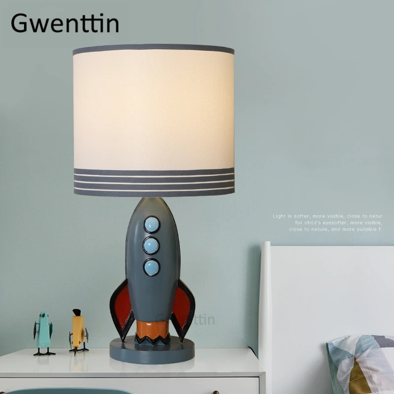 Средиземноморские настольные лампы в виде ракеты для спальни прикроватная