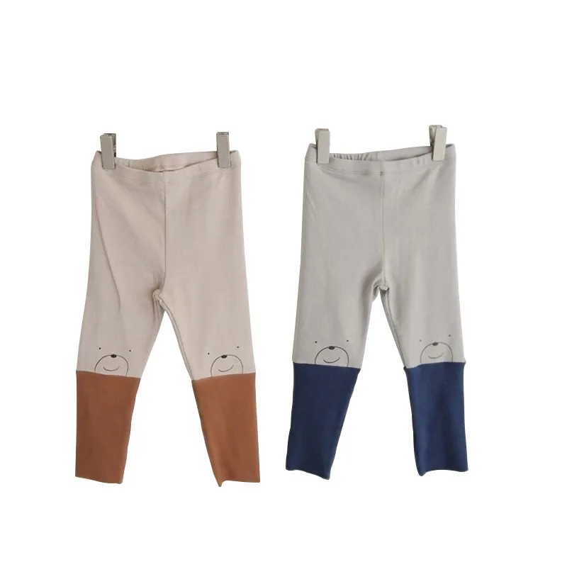 

2020 autumn girls color matching leggings children's cotton pants