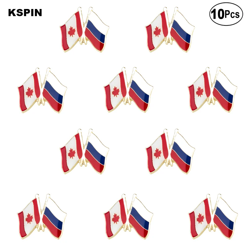 Canada &amp Brazil Flag Lapel Pin badge Brooch Pins Badges 10Pcs a Lot | Дом и сад
