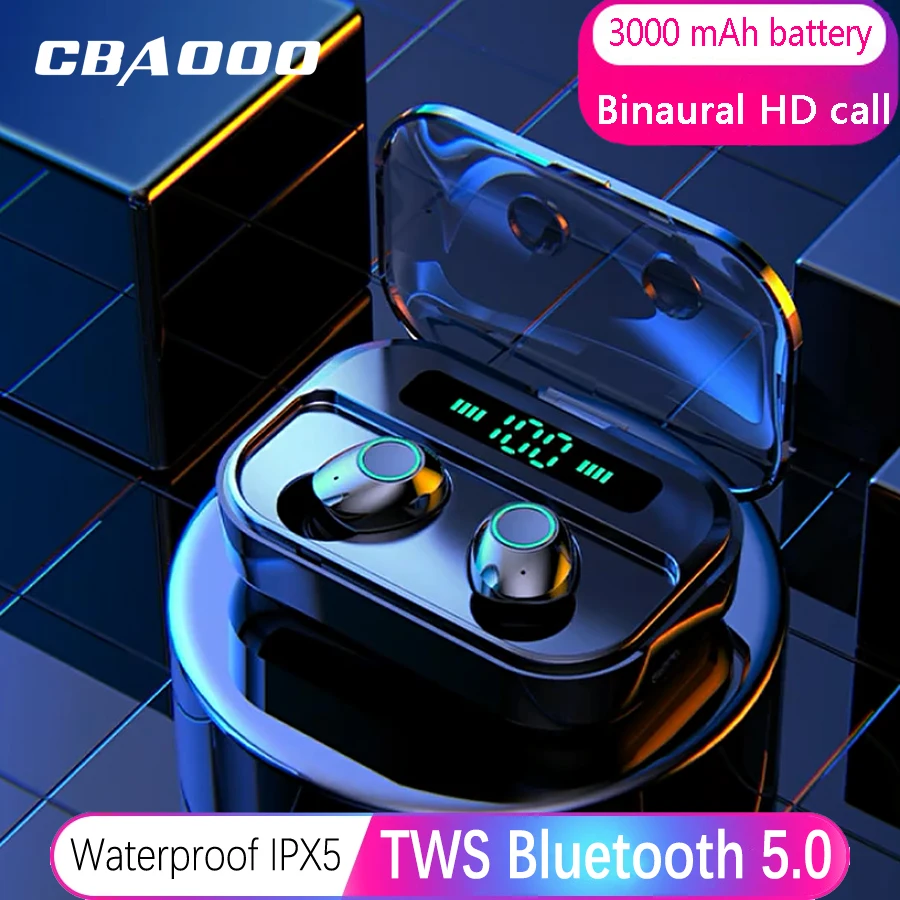 CBAOOO M7 TWS беспроводные Bluetooth наушники 5,0 в спортивная водонепроницаемая гарнитура беспроводные наушники стерео микрофон Игровые наушники для xiaomi
