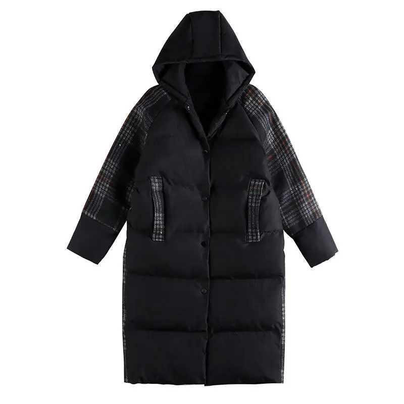 

cotton-padded cotton jacket female 2020 winter new fat younger sister mm long brim minus age winter jacket in 8897