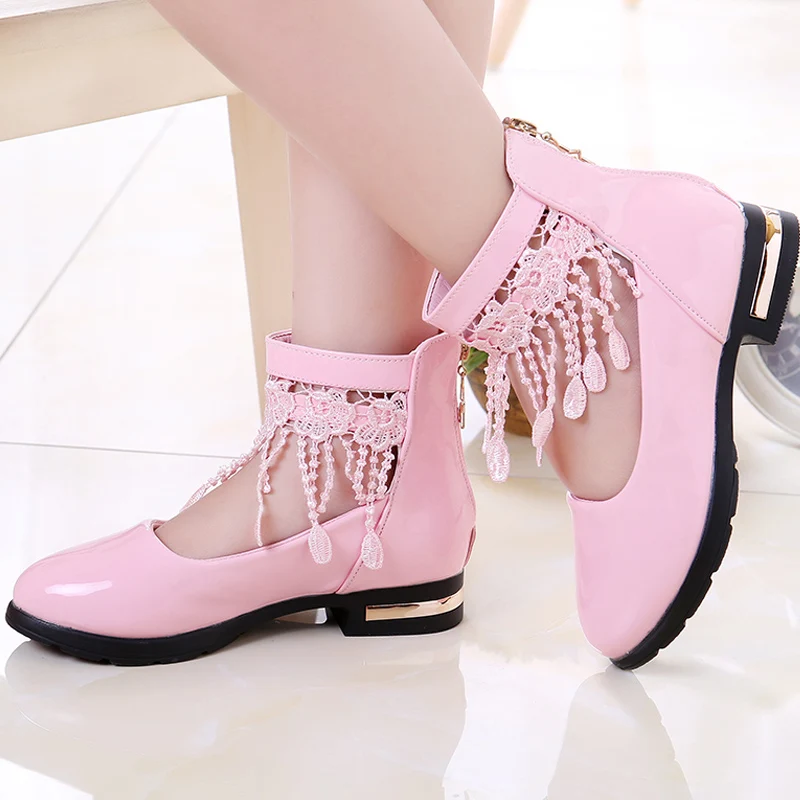 Кожаные туфли для девочек Новинка весна осень 2020 принцессы обувь выступлений и