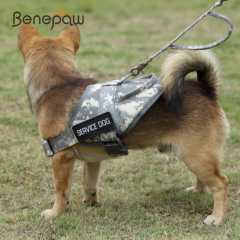 

Benepaw Durable Military Dog Harness For Medium Large Dogs Comfortable Adjustable Sturdy Handle Camouflage Tactical Pet Harness