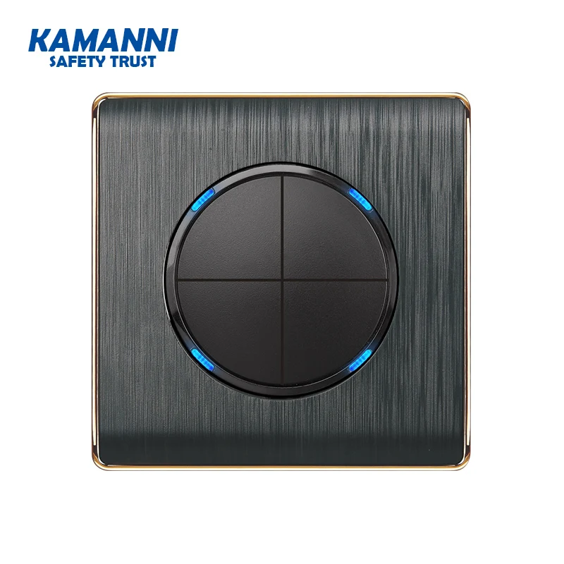 Kamanni выключатель света кнопочный переключатель черный/белый/золотистый 3 цв ета