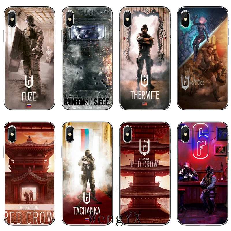 Аксессуары чехол для телефона R6 Rainbow Six осада iPhone 13 12 11 Pro Mini XS Max XR X 8 7 Plus 6 6S 5 5S SE 2020 |