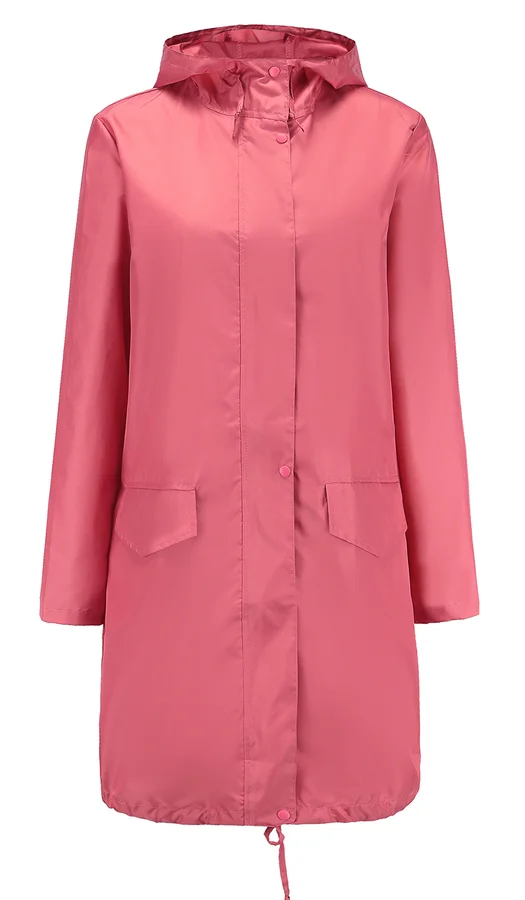 

Плащ-дождевик Женский, водонепроницаемый, с капюшоном и карманами, 60YY031