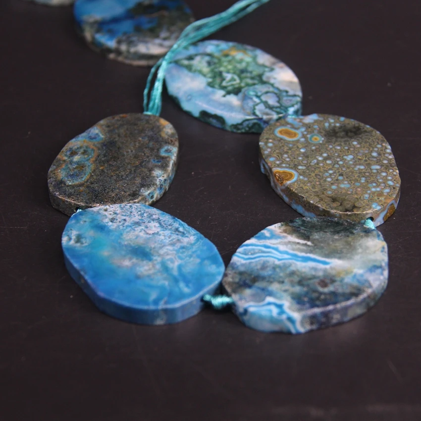 Бусины из необработанного голубого камня для изготовления ювелирных изделий 15 5