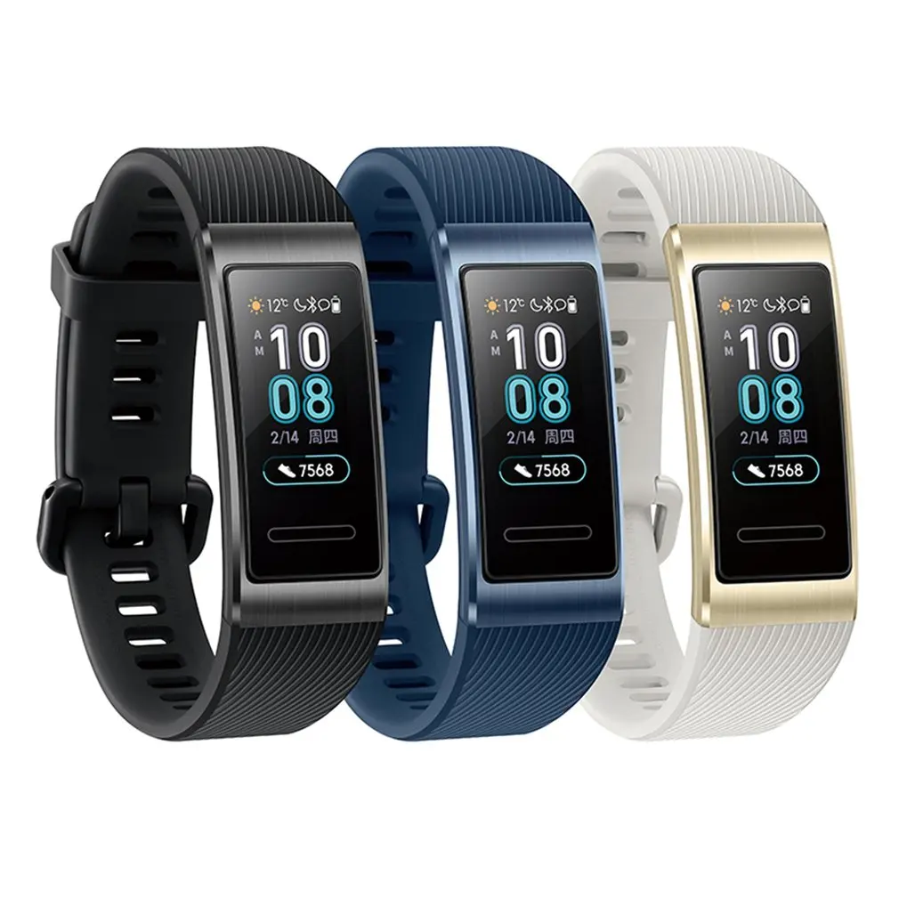 Для Huawei Band 3 Pro встроенные GPS Смарт-часы AMOLED сенсорный экран 50 м водонепроницаемые
