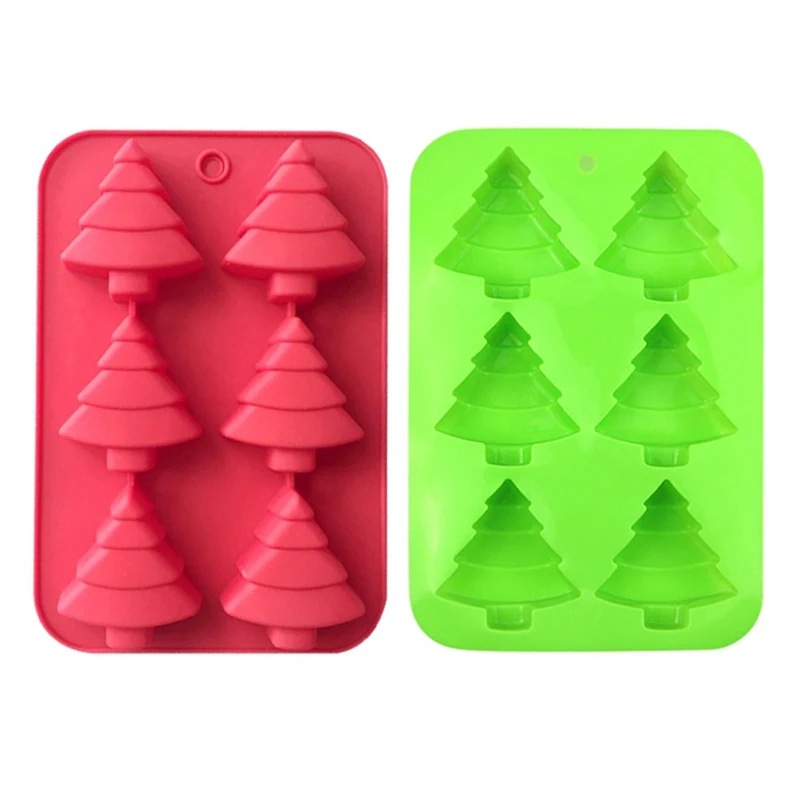 

Silicone Christmas Tree Chocolate Mold Cookie Cake Making Mould Jelly Ice Tray Baking Mold Suitable For Microwave Refrigerator