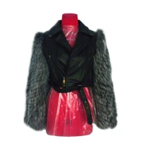linhaoshengyue 2020 fashion length 40cm real fox fur coat suitable for spring autumn and winter
