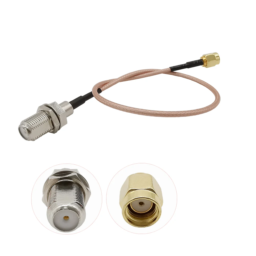 

1Pcs F Female Jack to RP SMA Male Plug RF Coaxial Coax RG316 Cable Connector Antenna Extension Cables 10CM - 50CM