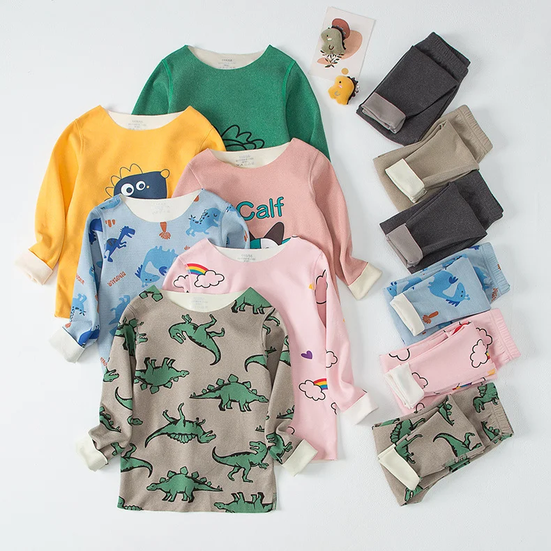 

Kids Boys Pajamas Set Children Halloween Christmas Sleepwear Toddler Dinosaur Homewear Child Thermal Underwear Girls Pjs 2-12 Y