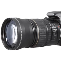 55mm 2x telephoto len camera lens professional hd teleconverter suitable for pentax nikon sony photography lens cap cover filter