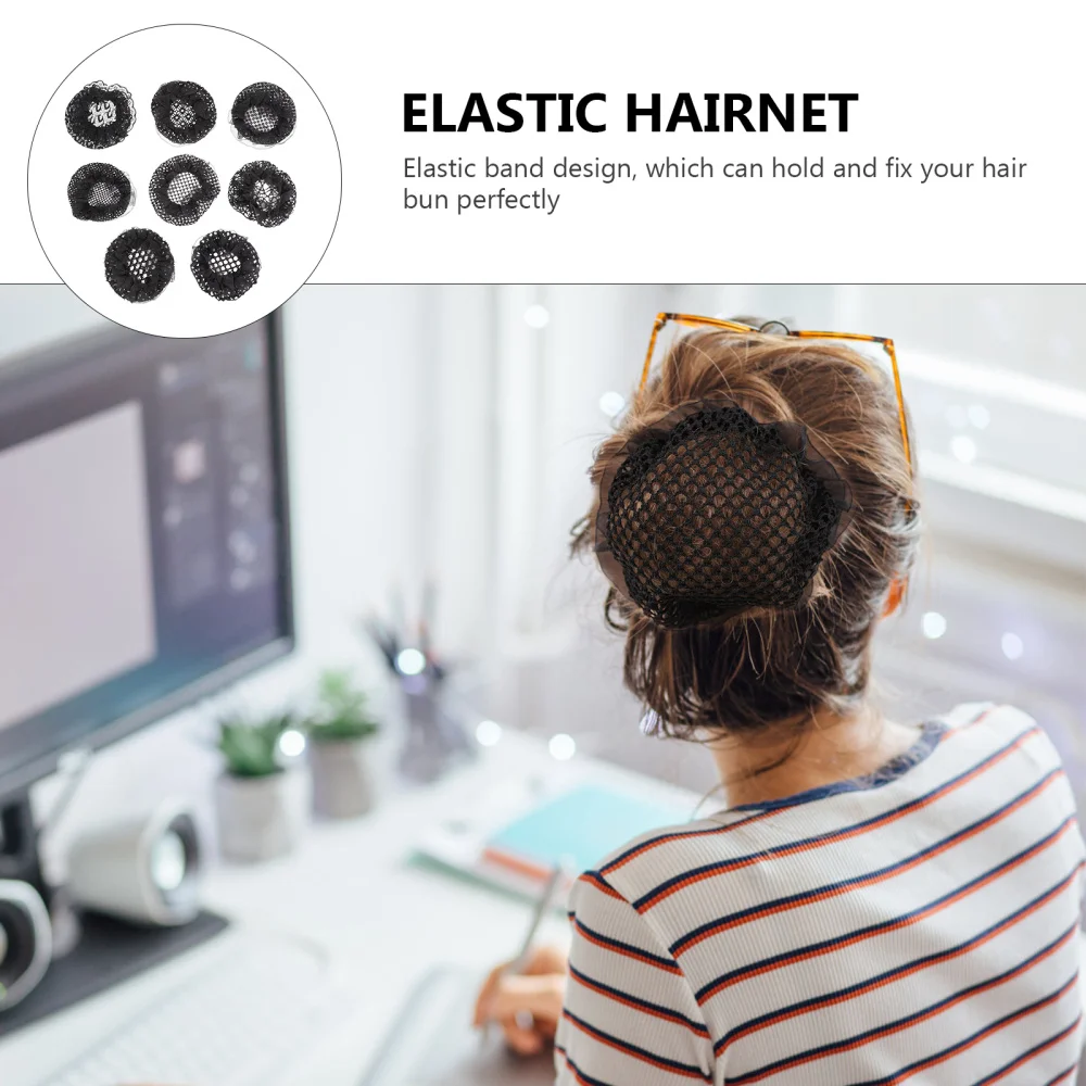 

8pcs Invisible Hairnets Dancer Hairnets Elastic Hairnets Hair Bun Holders