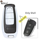 KEYECU для Audi A3 A4 A6 A8 Q2 Q3 Q5 Q7 R3 RS3 RS5 TT Замена модифицированный 3 кнопки смарт дистанционные брелки для ключей в виде ракушки чехол Брелок