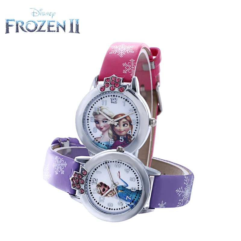 

Frozen 2 Children's Watch Girl Student Cute Cartoon Disney Anime Figure Princess Quartz Watch Children's Birthday Surprise Gifts