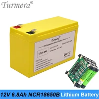 turmera 12v 6 8ah lithium rechargeable battery pack ncr18650b 3400mah cells for electric boat and uninterrupted power supply 12v