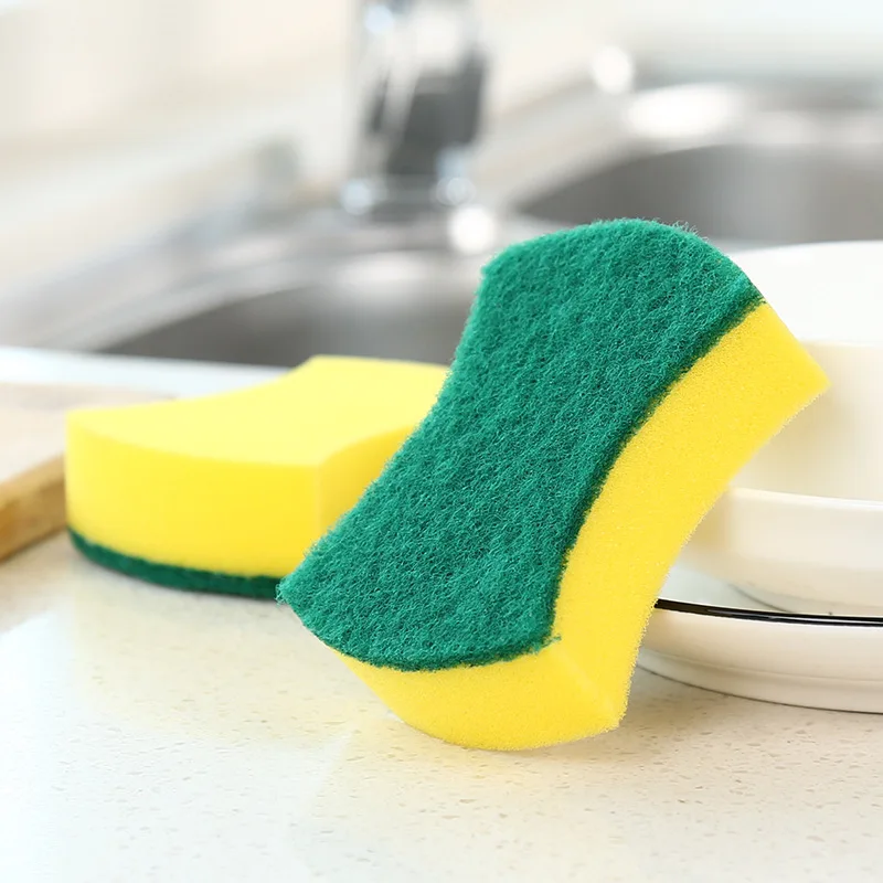 

1pc Kitchen Sponge Cleaning Brush Descaling Knife Pan Pot Cleaner Strong Decontamination Brushes Household Kitchen Utensils
