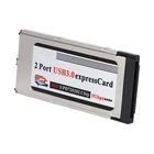 Высокоскоростная 2 порта USB 3,0 экспресс-карта 34 мм Слот Экспресс-Карта PCMCIA конвертер адаптер для ноутбука