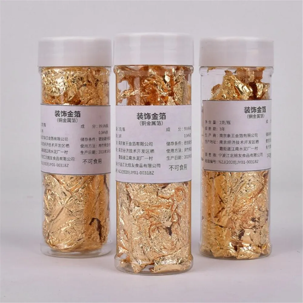 

Gold / Silver Foil 24K Real Gold Powder Foil Made Of Genuine Gold Leaf Food Grade Craft Paper Skincare Food Decorating