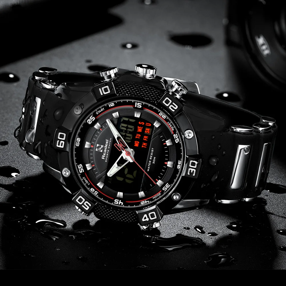 Часы наручные мужские кварцевые брендовые Роскошные модные цифровые