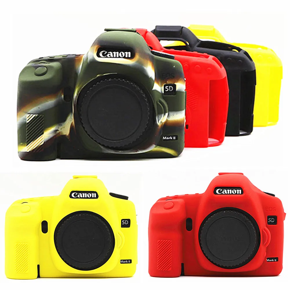 Силиконовый кожаный чехол для брони защитный корпуса Canon EOS 5D Mark II 2 5DII 5D2 только
