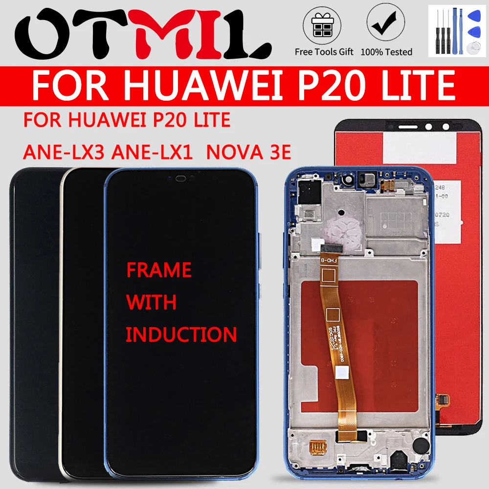 Высокое качество для HUAWEI P20 Lite ЖК дисплей с сенсорным экраном дигитайзер индукции
