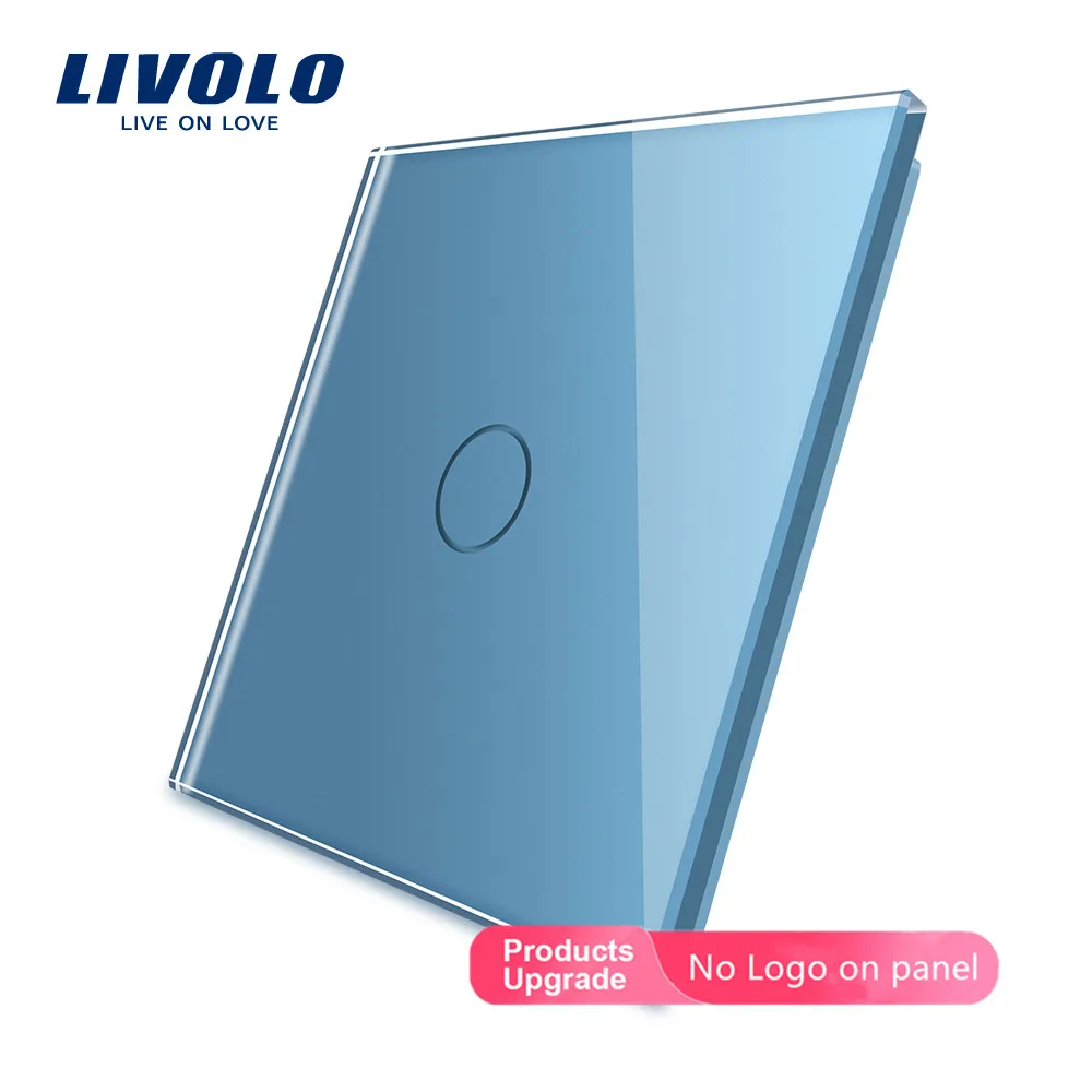 Livolo роскошные разноцветные свадебные туфли с отделкой жемчугом и прозрачными стразами в виде Стекло, только в том случае, Панель, с переключением между дальним и Стекло Панель для 1 Gang настенный сенсорный переключатель, C7-C1-17/8/9, без логотипа