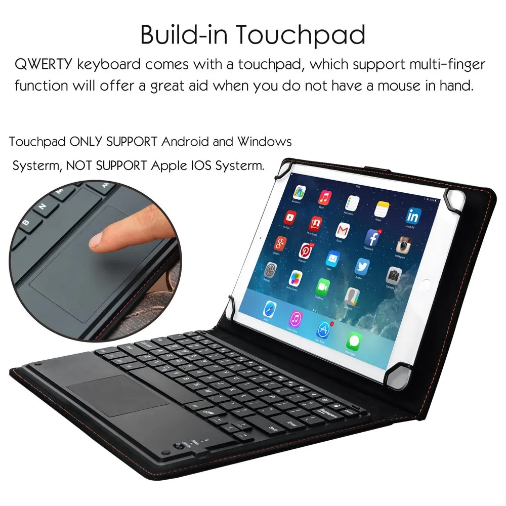 9-10 1 дюймов Магнитный Съемный Bluetooth-чехол для планшета клавиатура iPad Huawei Samsung Lenovo