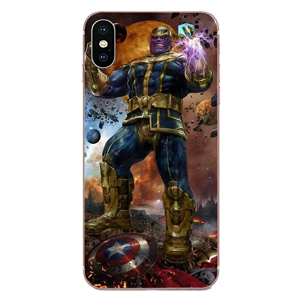 Марвел из Мстителей произведение искусства игрушки танос для samsung Galaxy Note 5 8 9 S3 S4 S5