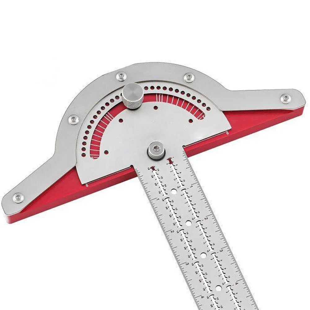 

Stainless Steel Woodworkers Edge Rule Efficient Regla Protractor Woodworking Ruler Angle Measure Carpentry Tool Protractor Angle