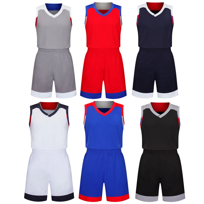 Мужской синий баскетбольный набор комплекты униформы спортивная одежда детские