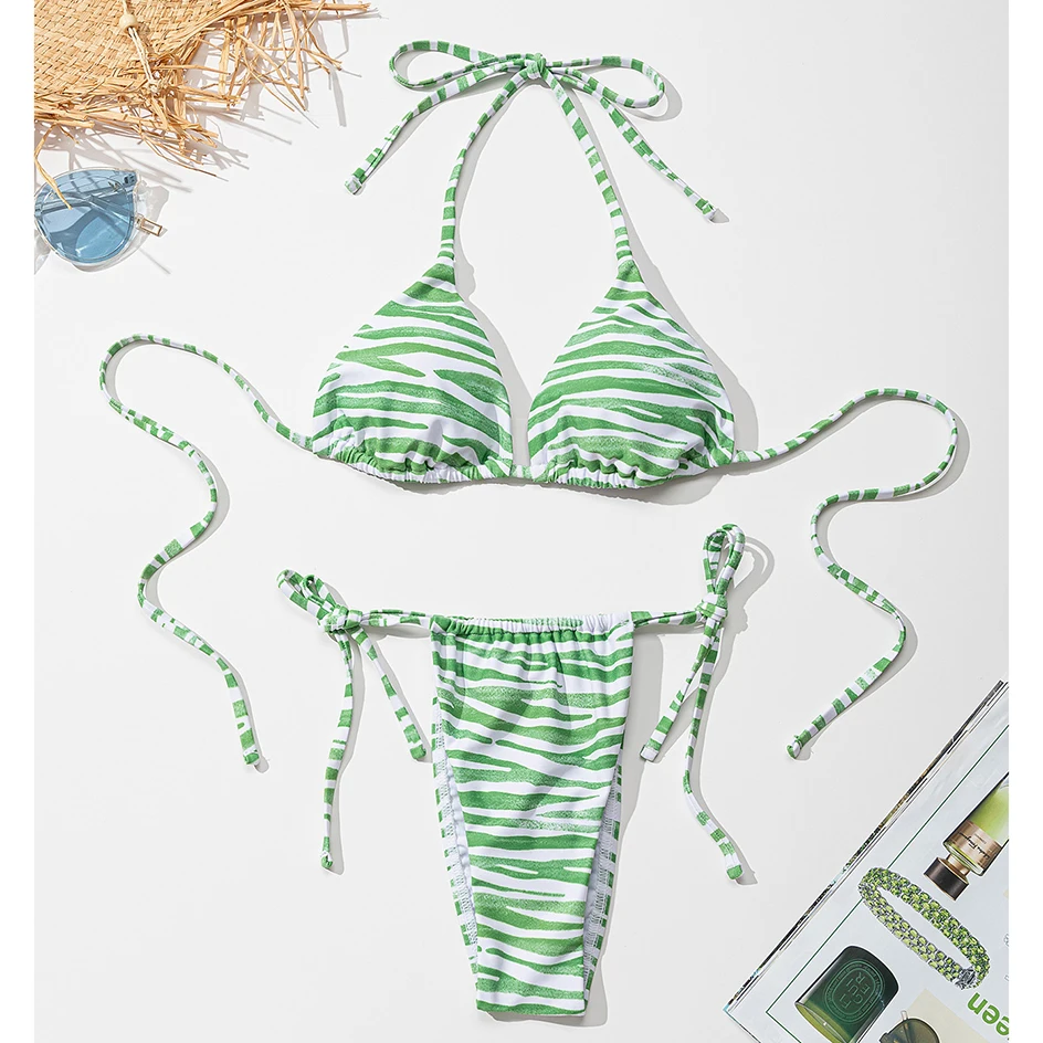 

Sexy Halter Micro Bikini 2021 Women Swimsuit Female Bathing Suit Woman Swimwear Mini Thong Bikinis Set Brazilian Maillot De Bain