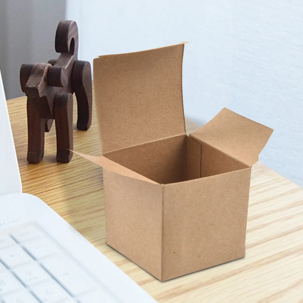 Коробка из крафт-бумаги сделай сам Подарочная коробка для свадьбы сувениров дня