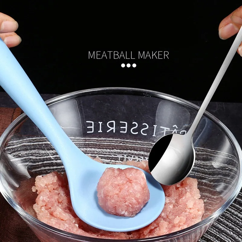 

Non-Stick Meatball Maker Spoon Meat Baller Elliptical Leakage Hole Meat Ball Mold Meat Tool Kitchen Utensil Gadget